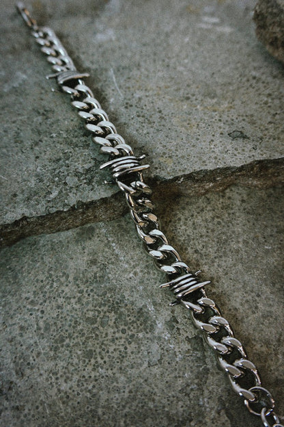 Barbed Wire Chain Bracelet - Jewellery - House of Bones Jewelry
