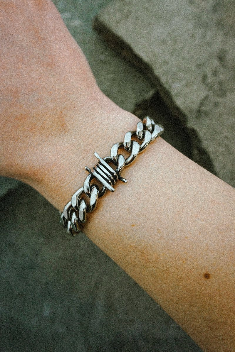 Barbed Wire Chain Bracelet - Jewellery - House of Bones Jewelry