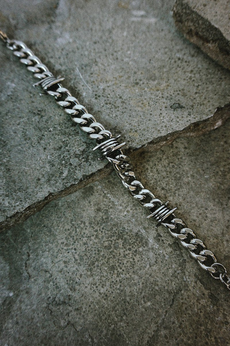 Barbed Wire Chain Bracelet - Jewellery - House of Bones Jewelry