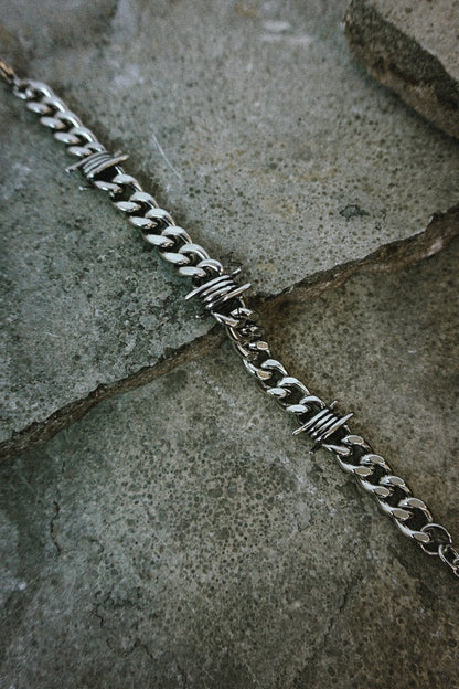 Barbed Wire Chain Bracelet - Jewellery - House of Bones Jewelry