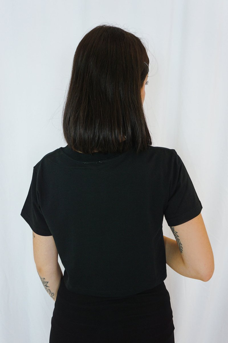 Basic Cropped Tee Black - Tops - HOB