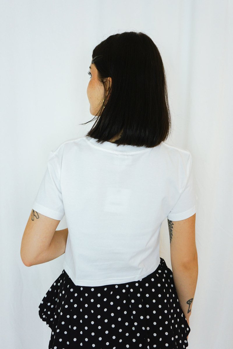 Basic Cropped Tee White - Tops - HOB