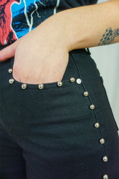 Black Beaded Jeans - Trousers - HOB