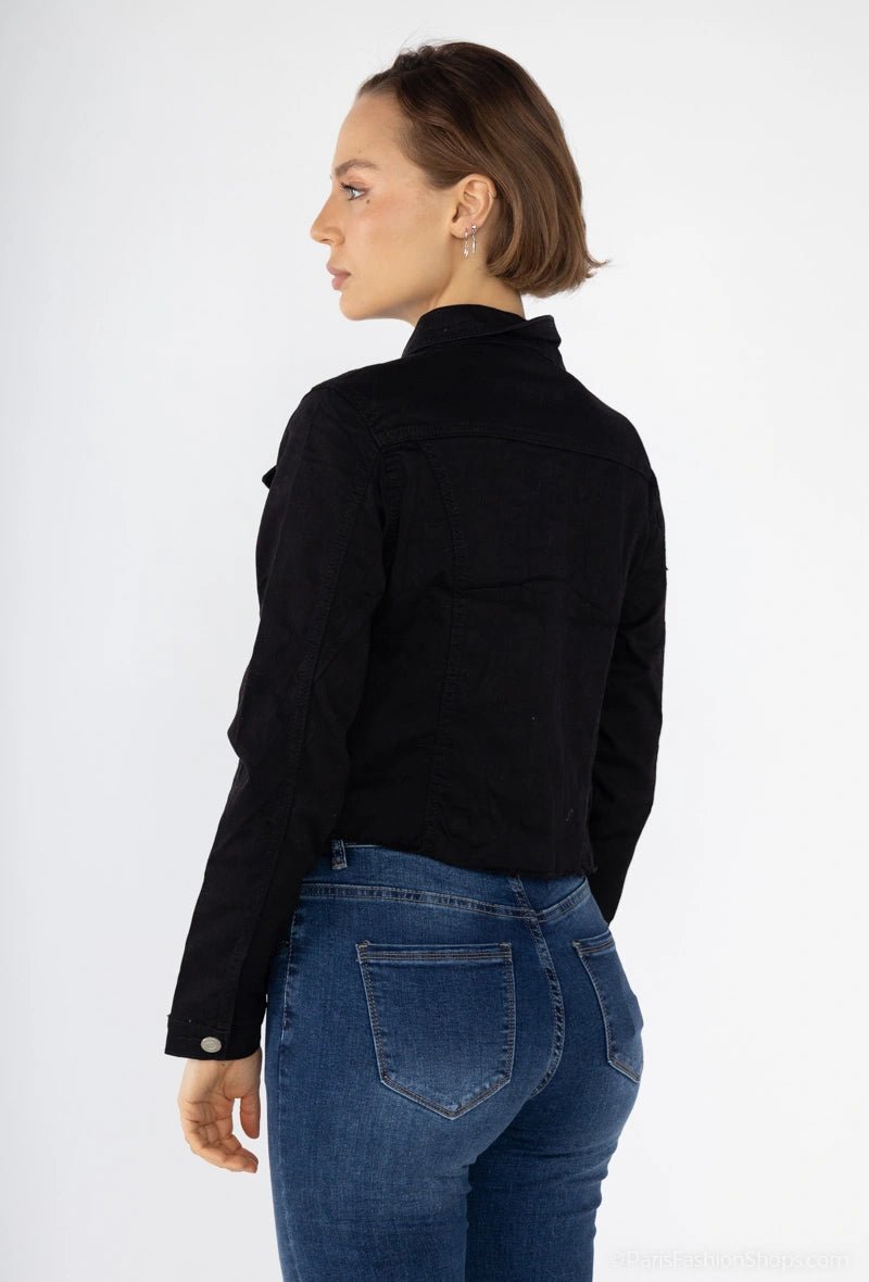 Black Denim Jacket - Jackets - House of Bones