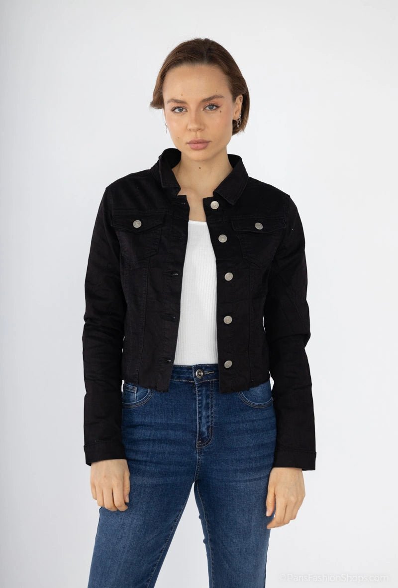 Black Denim Jacket - Jackets - House of Bones