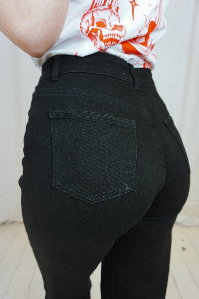 Black Straight Jeans - Trousers - HOB