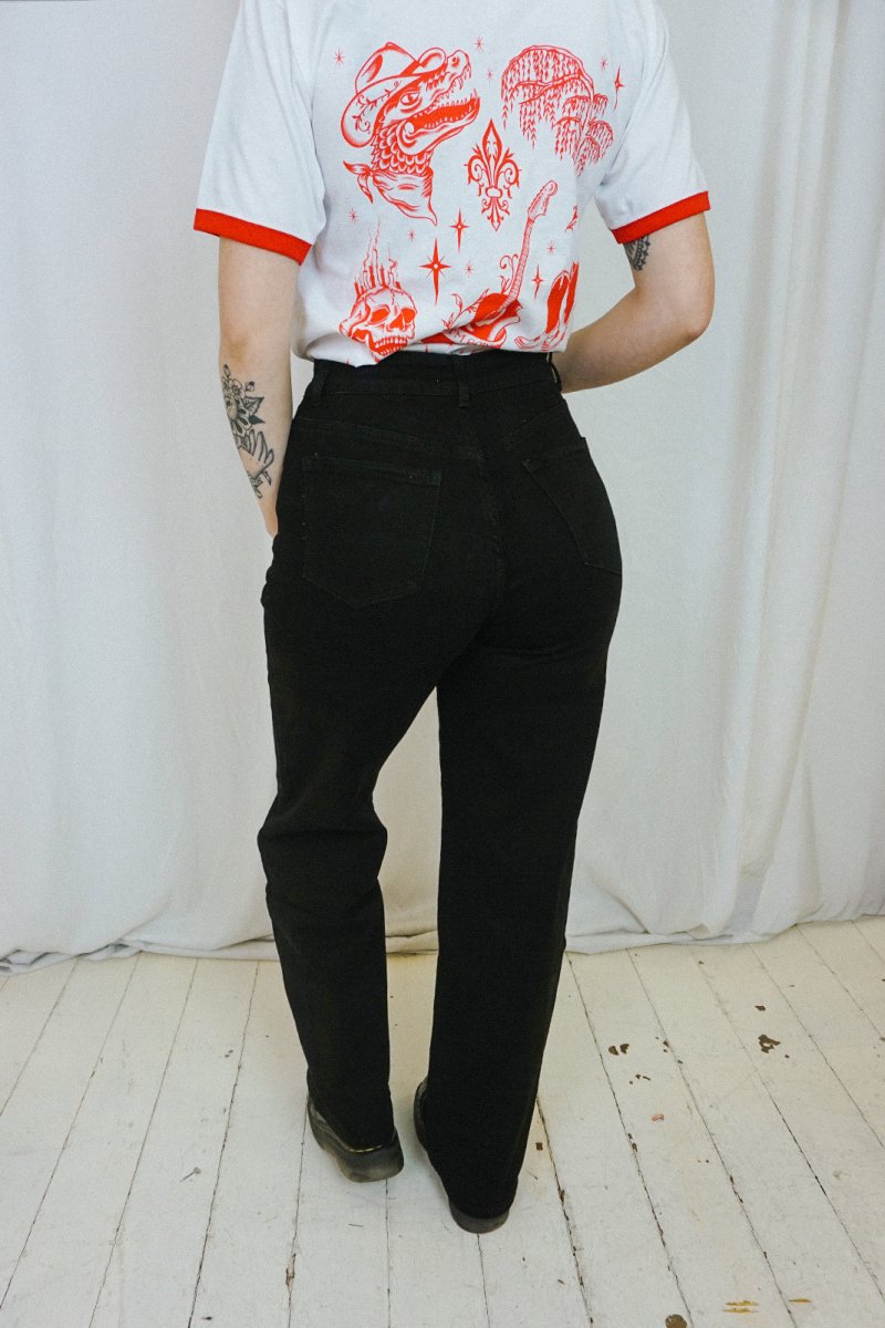 Black Straight Jeans - Trousers - HOB