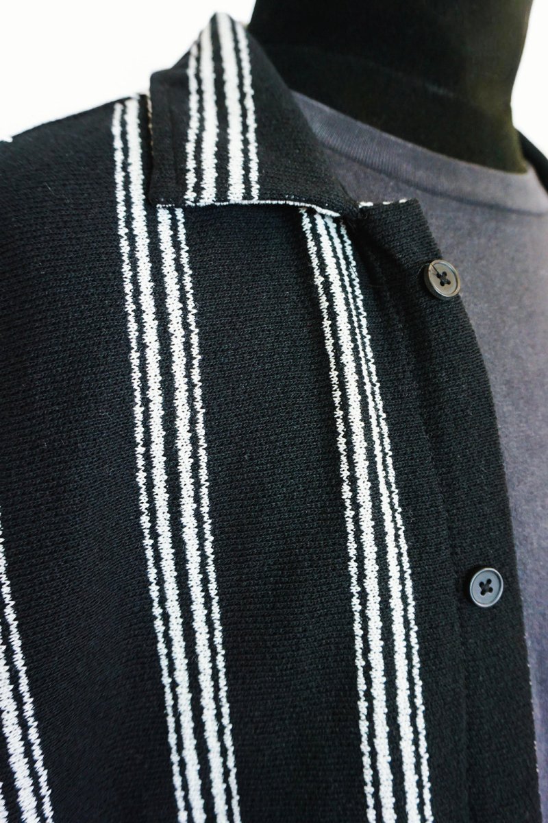 Black & White Striped Shirt - Tops - HOB