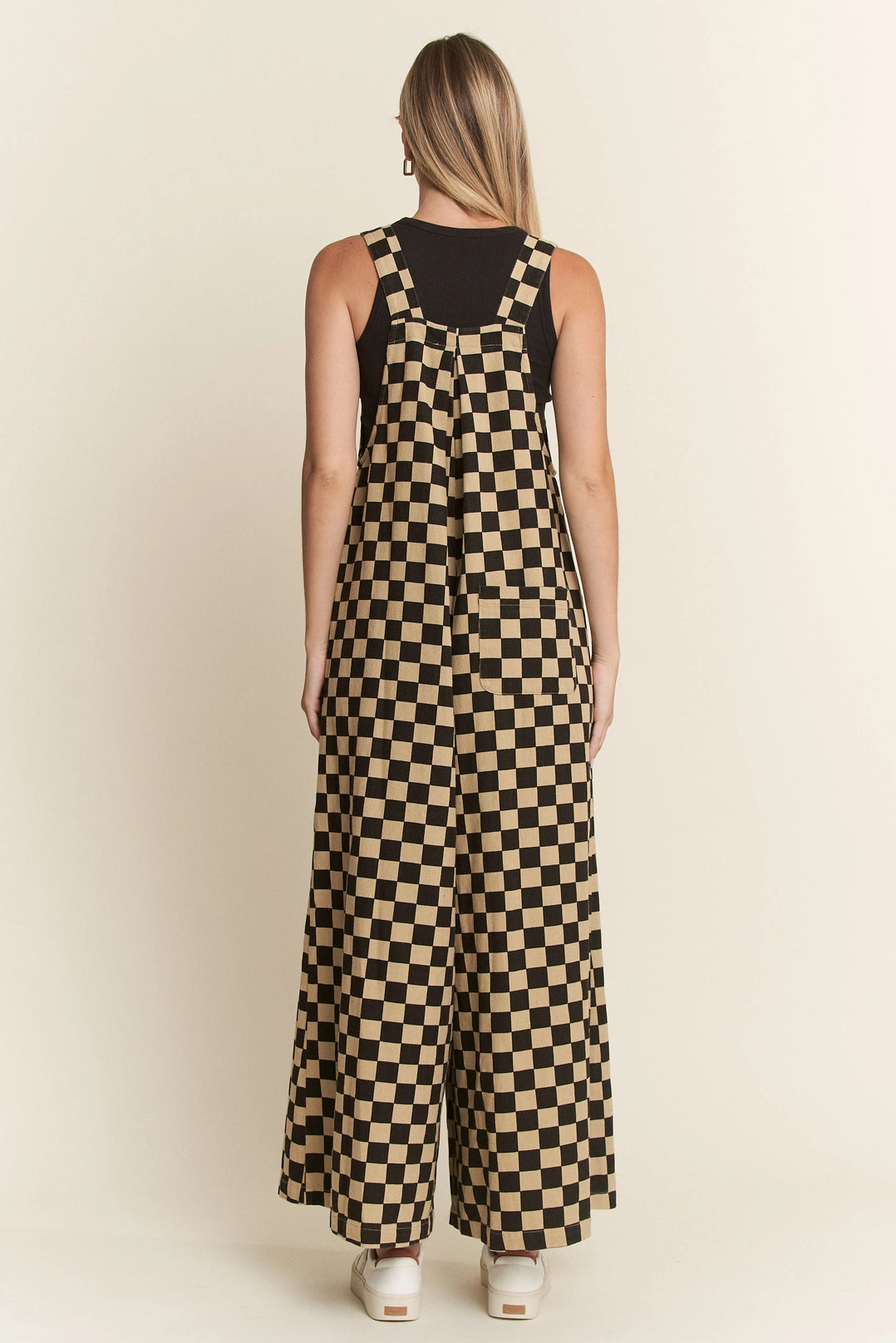 Checked Overalls Black & Mocha