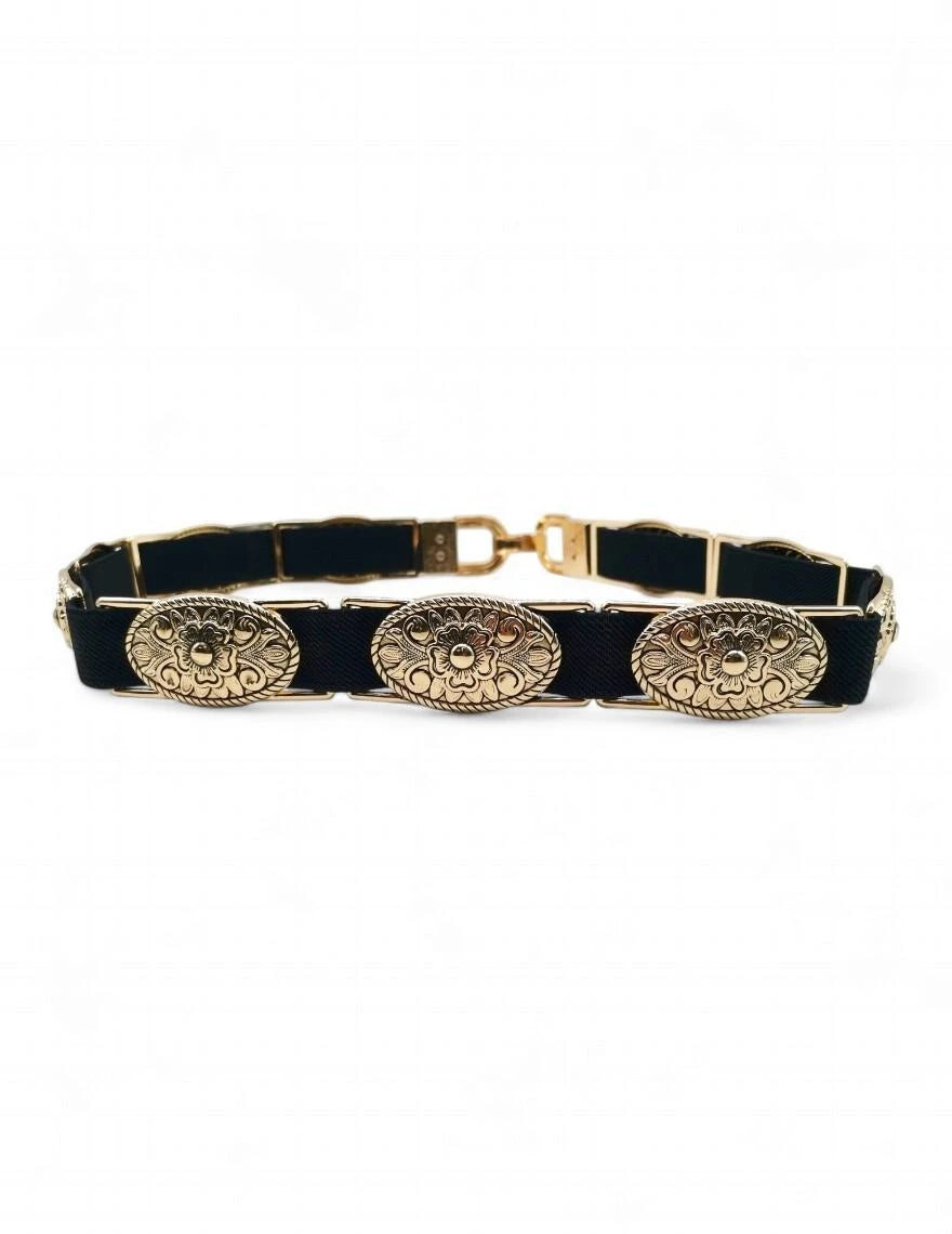 Elastic Concho Waistbelt Gold