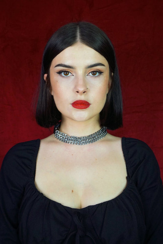 Chain Choker Necklace - Necklace - House of Bones Jewelry