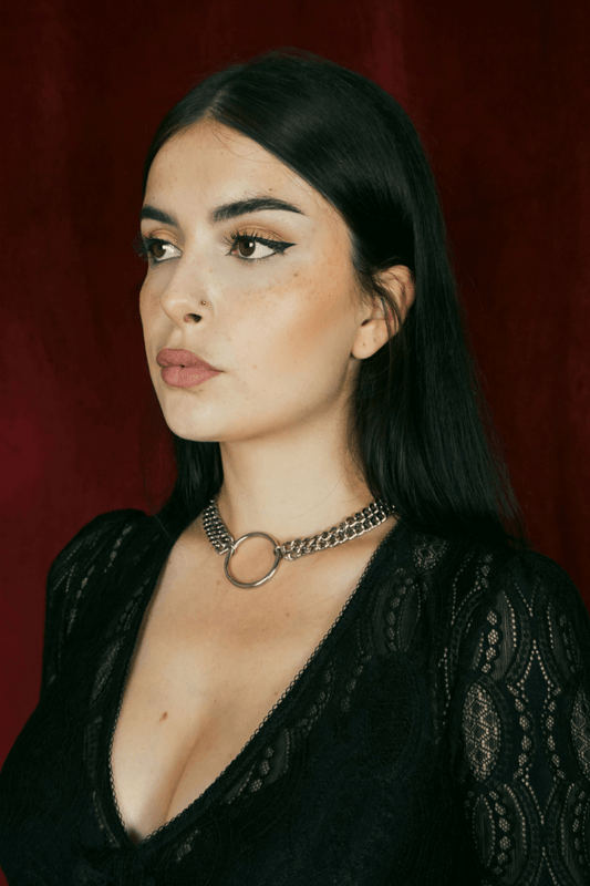 Chain O - ring Choker Necklace - Necklace - House of Bones Jewelry