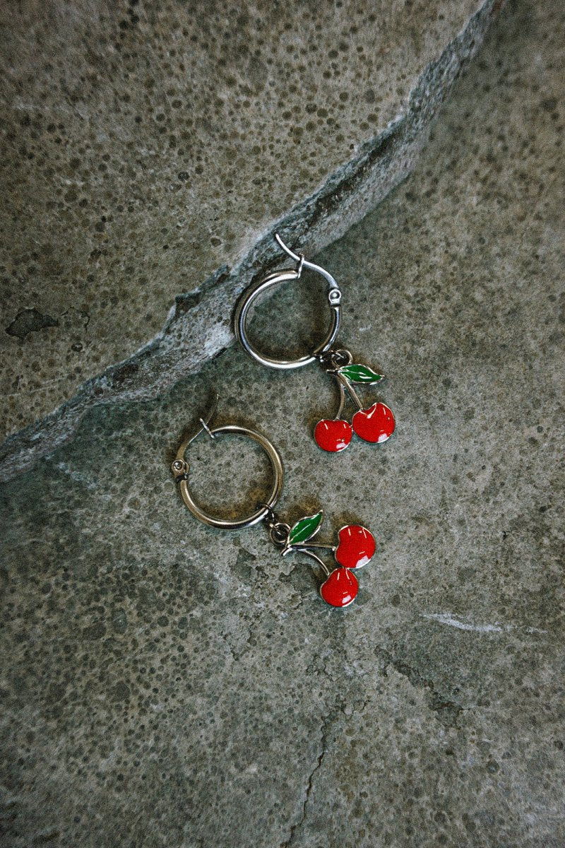 Cherry Earrings Silver - Jewellery - House of Bones Jewelry