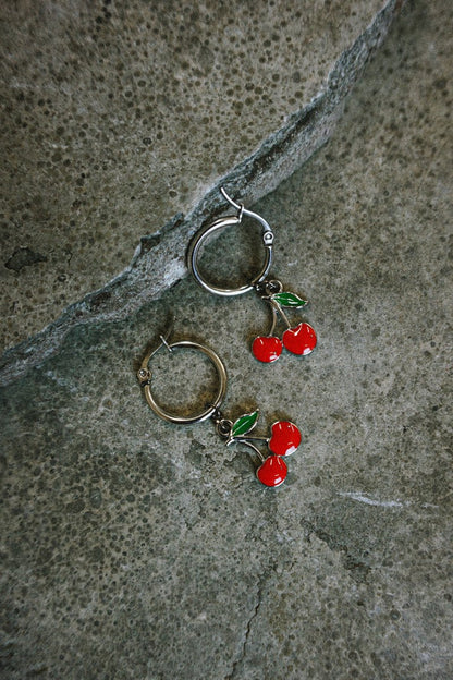Cherry Earrings Silver - Jewellery - House of Bones Jewelry