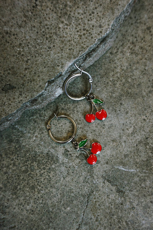 Cherry Earrings Silver - Jewellery - House of Bones Jewelry