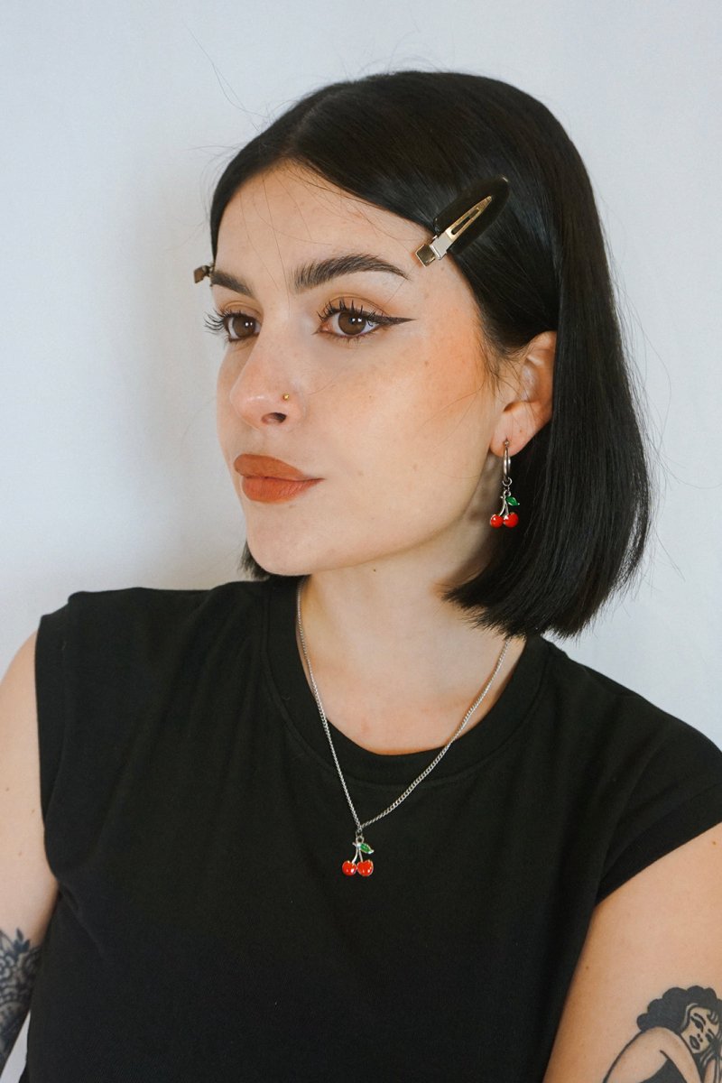 Cherry Earrings Silver - Jewellery - House of Bones Jewelry