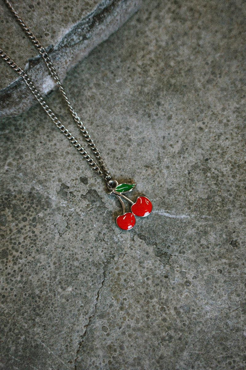 Cherry Necklace Silver - Jewellery - House of Bones Jewelry