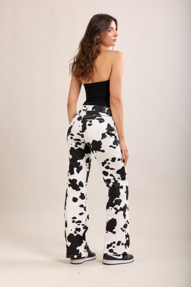 Cow Print Jeans - Trousers - Toxic3