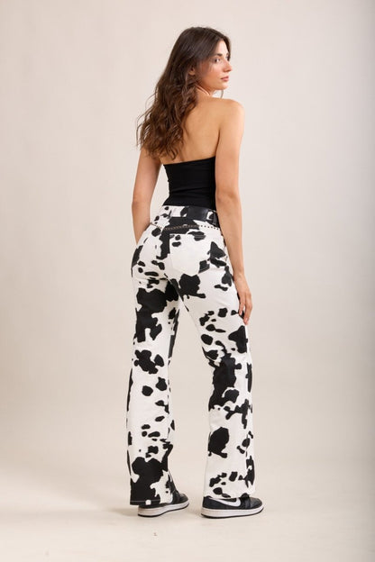 Cow Print Jeans - Trousers - Toxic3