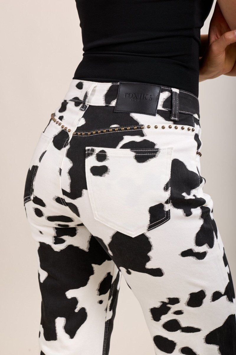 Cow Print Jeans - Trousers - Toxic3