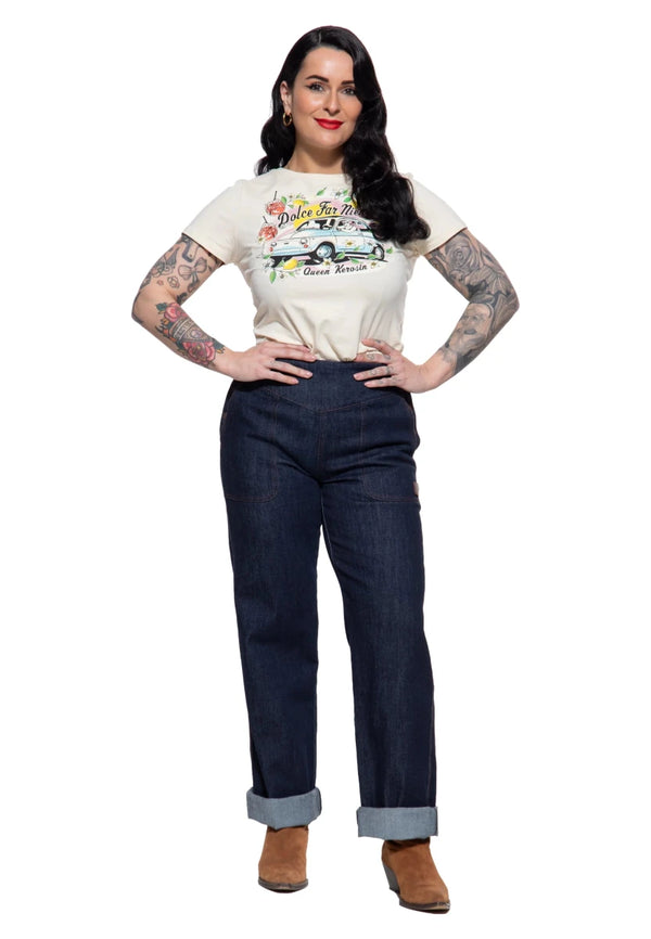 Dark Denim Josie Jeans - Trousers - House of Bones