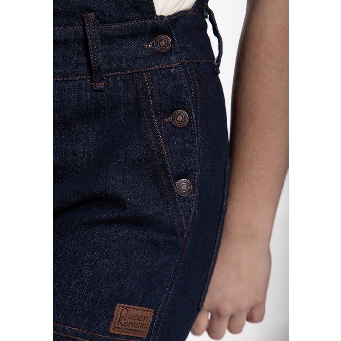Dark Denim Josie Overalls - One - Piece - Queen Kerosin