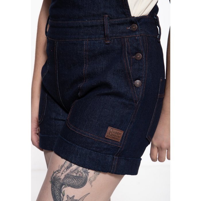 Dark Denim Josie Overalls - One - Piece - Queen Kerosin