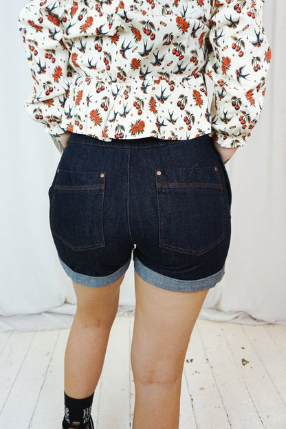 Dark Denim Josie Shorts - Shorts - Queen Kerosin