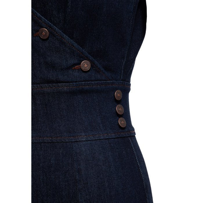 Dark Denim Pencil Dress Peggy - Trousers - Queen Kerosin