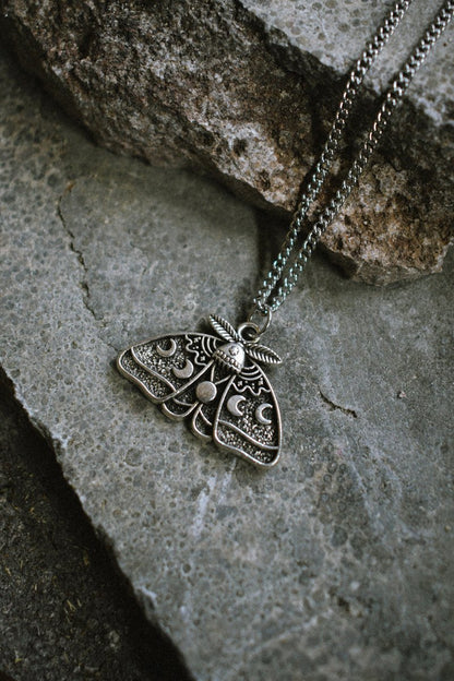Death moth Necklace - Necklace - House of Bones Jewelry