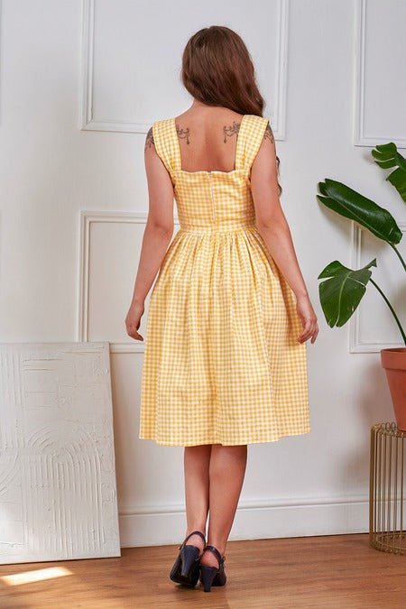 Eliza Gingham Swing Dress - Dresses - Banned