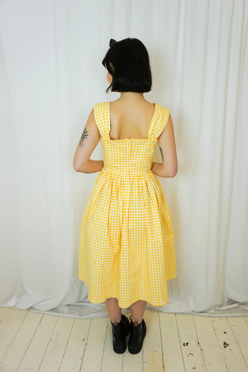 Eliza Gingham Swing Dress - Dresses - Banned