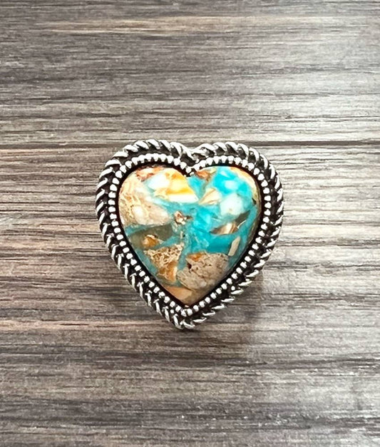 Gemstone Heart Ring - Jewellery - ISAC Trading Inc