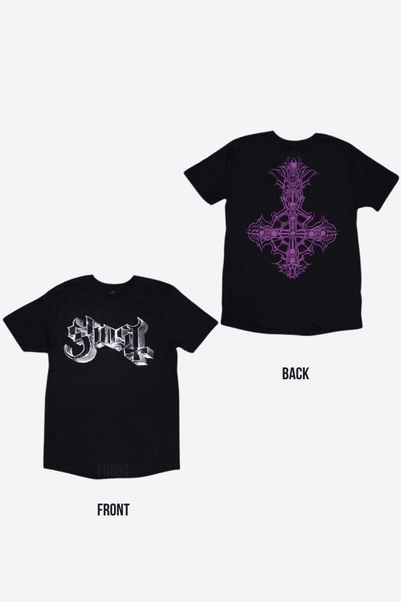 Ghost Purple Crucifix Shirt - Bandshirts - Official Merchandise