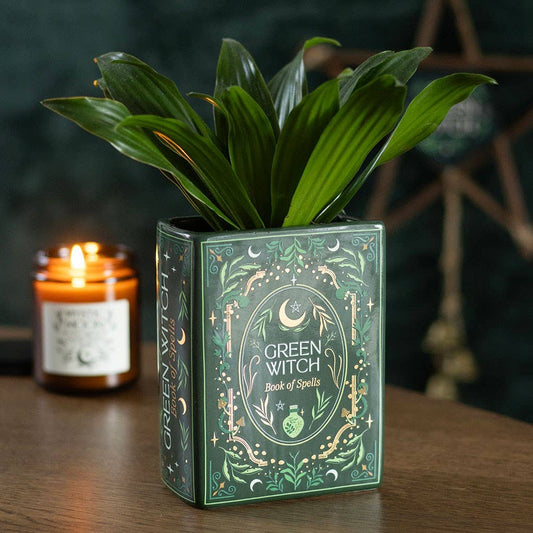 Green Witch Book Shaped Vase - Deco - Something Different Wholesale Europe