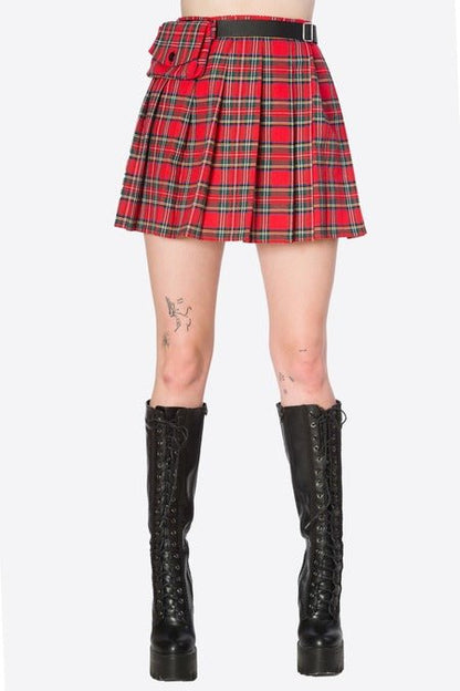 Hot Mess Tartan Mini Skirt - Skirts - Banned
