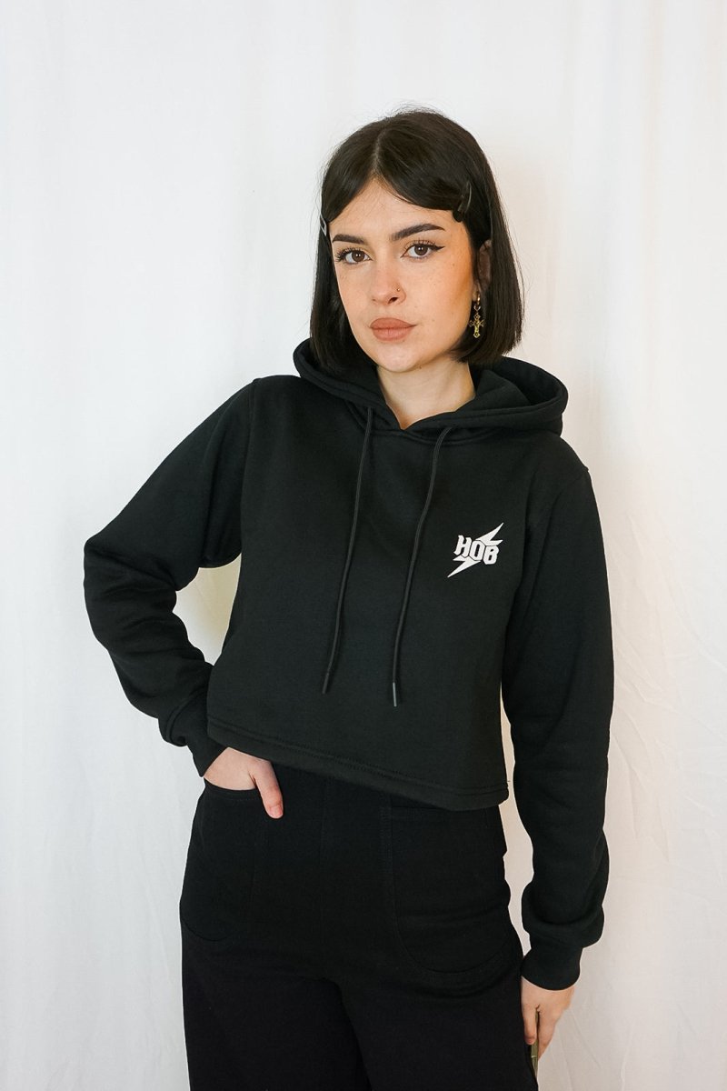 House of Bones Cropped Hoodie - Sweaters - HOUSE OF BONES