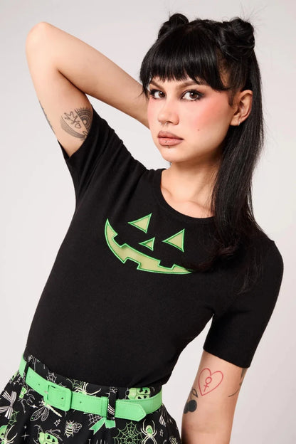 Jack-O-Lantern Top - Tops - Hell Bunny