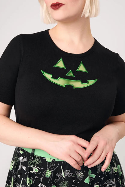 Jack-O-Lantern Top - Tops - Hell Bunny