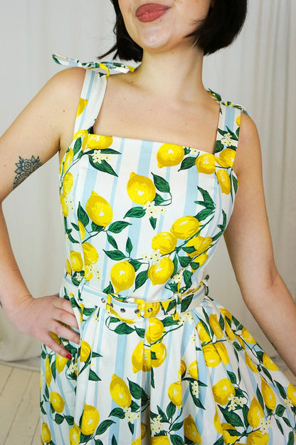 June Lemon and stripes swing dress - Dresses - Banned
