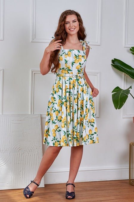 June Lemon and stripes swing dress - Dresses - Banned