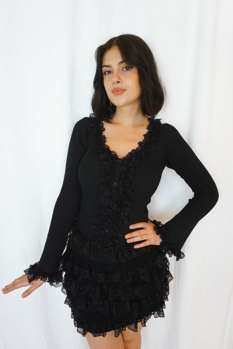 Knitted Lace Top - Tops - HOB