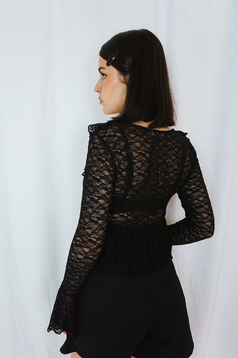 Lace Buttoned Cardigan - Cardigan - HOB