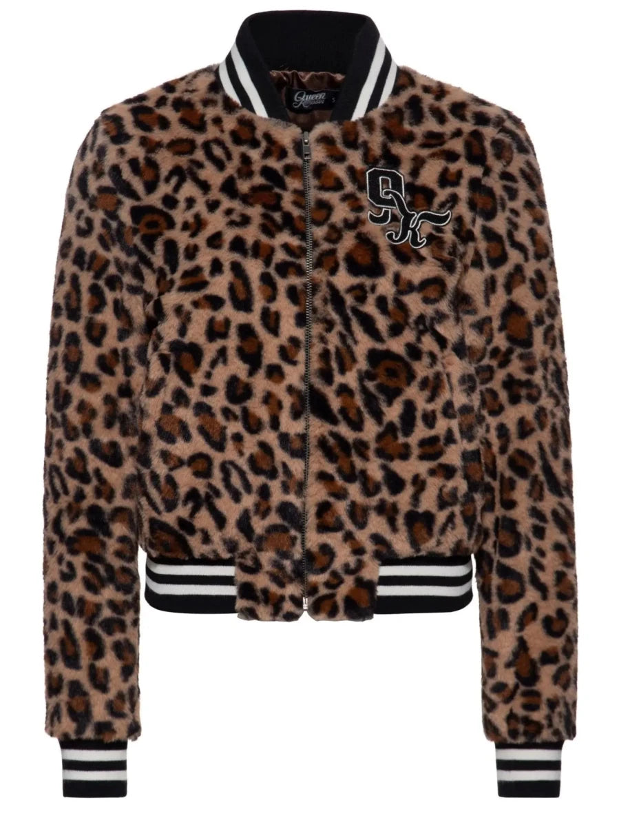 Leopard College Jacket - Jackets - Queen Kerosin