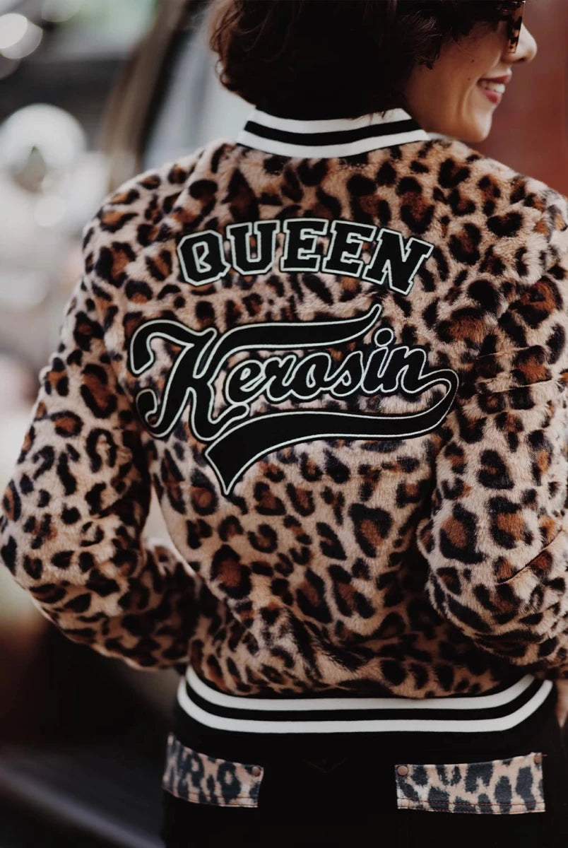 Leopard College Jacket - Jackets - Queen Kerosin