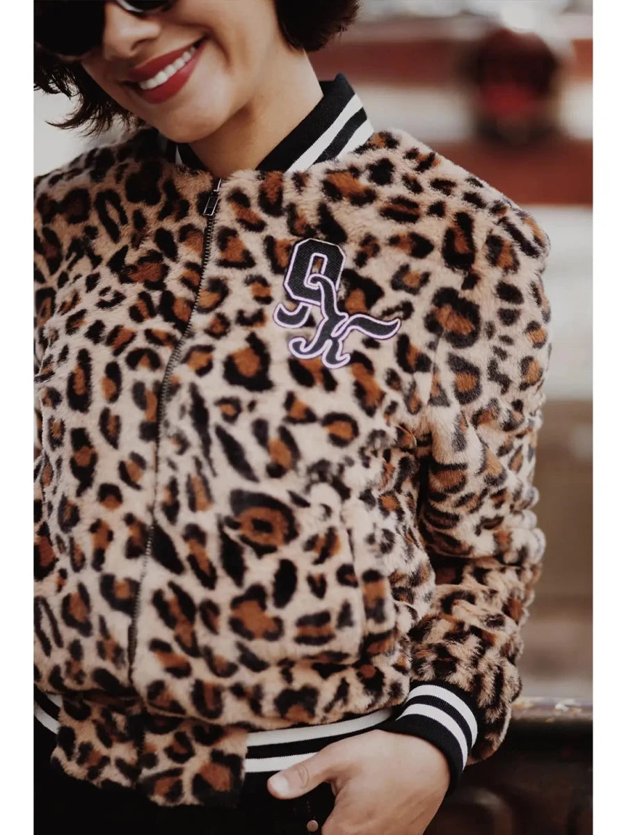 Leopard College Jacket - Jackets - Queen Kerosin