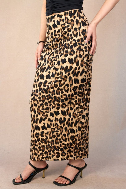Leopard Maxi Skirt - Skirts - House of Bones