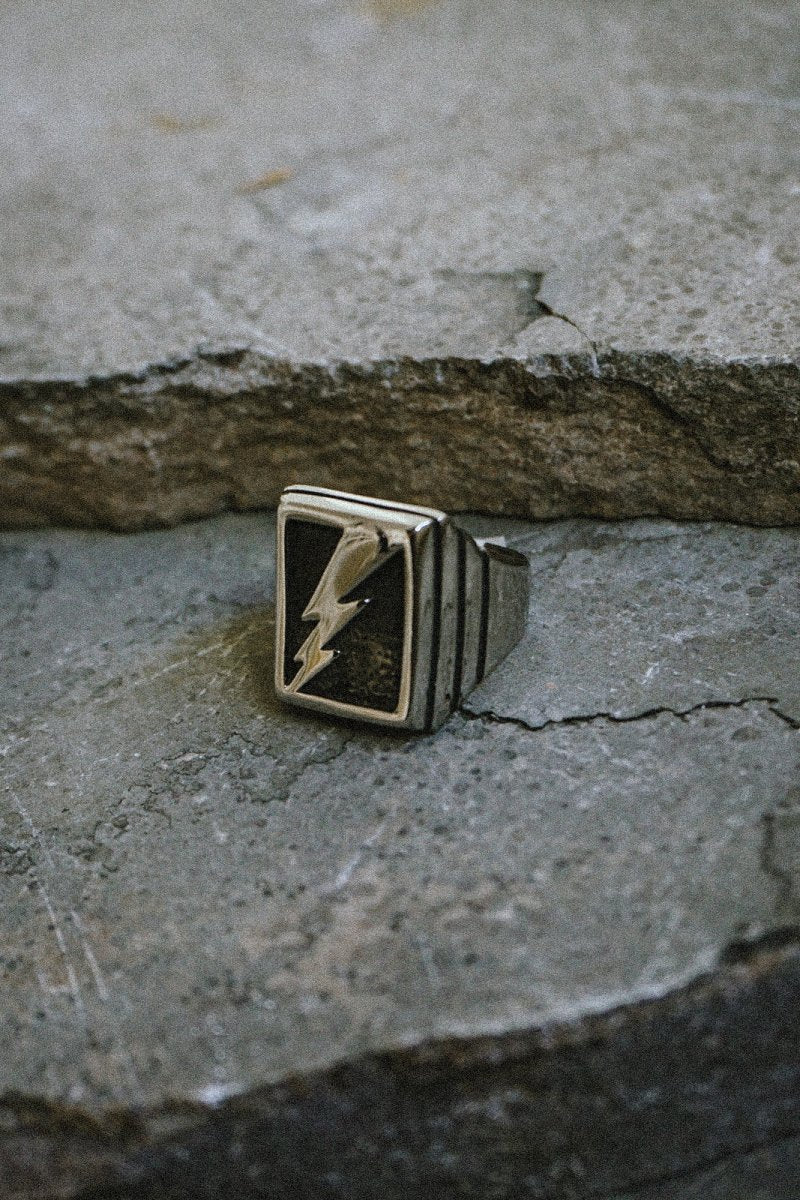 Lightning Biker Ring - Jewellery - House of Bones Jewelry