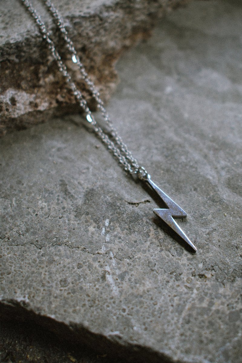Lightning Necklace Silver - Necklace - House of Bones Jewelry