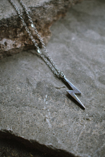 Lightning Necklace Silver - Necklace - House of Bones Jewelry